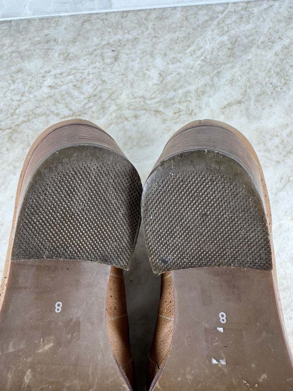 Jeffrey Campbell Ibiza Last Brown Leather Brogue Oxford Block Heels Size 8 - Picture 9 of 16